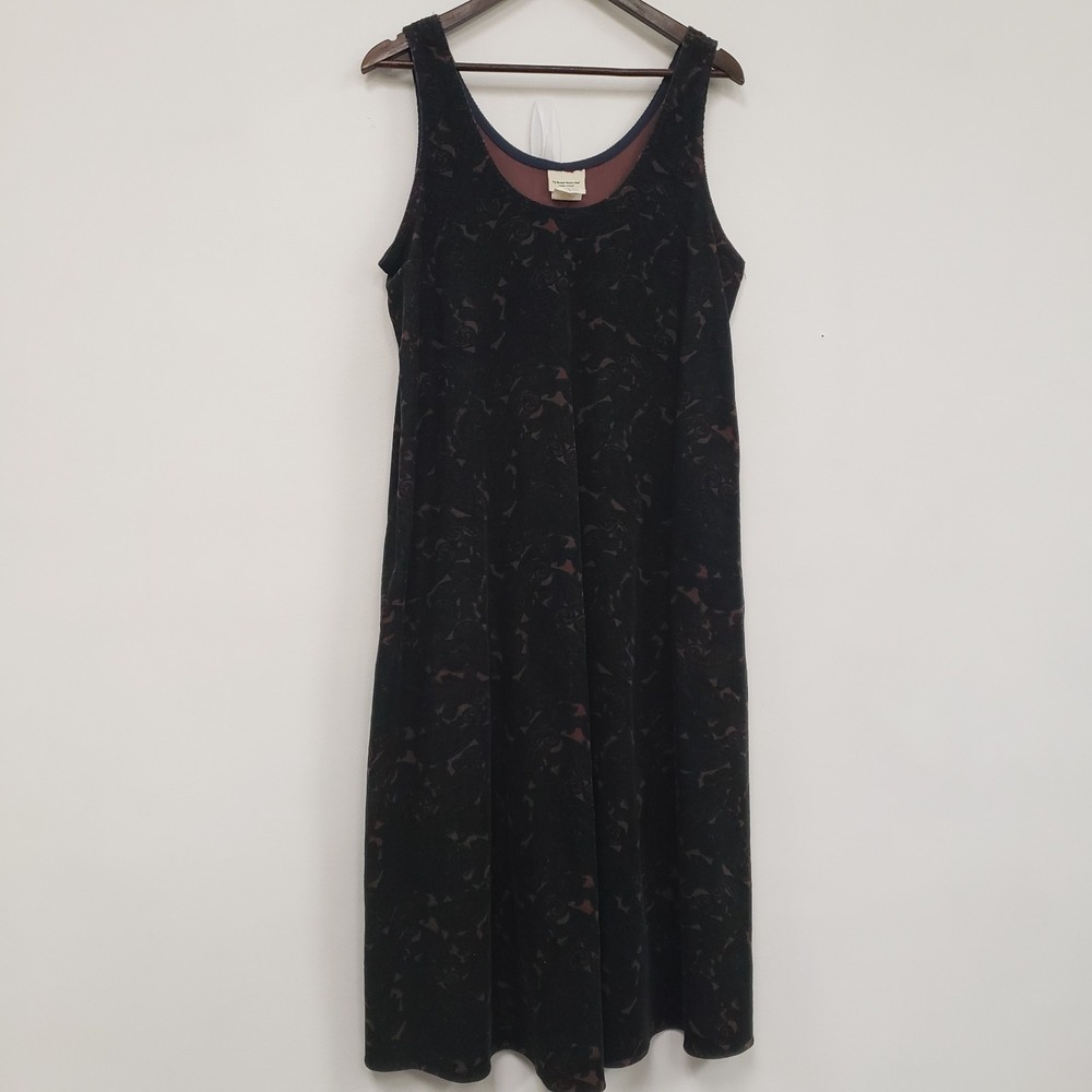 VTG Vermont Country Store Womens Artsy Corduroy Midi Jumper Dress Size M Paisley - Picture 1 of 10